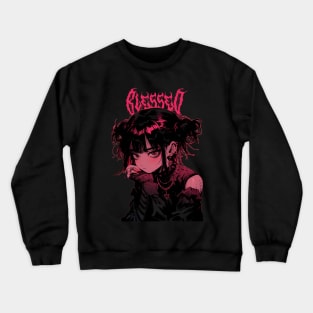 Gothic Anime Design "Blessed" Crewneck Sweatshirt